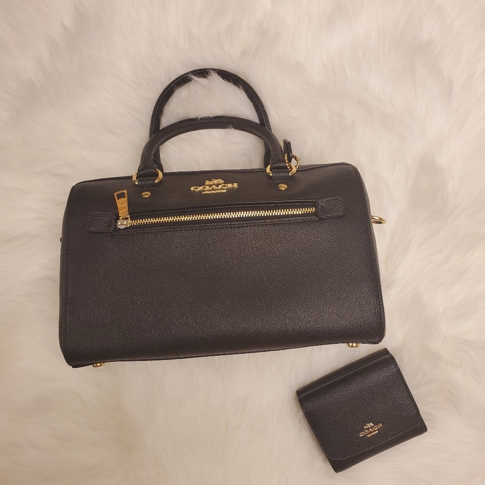 COACH rowan satchel bag (black)